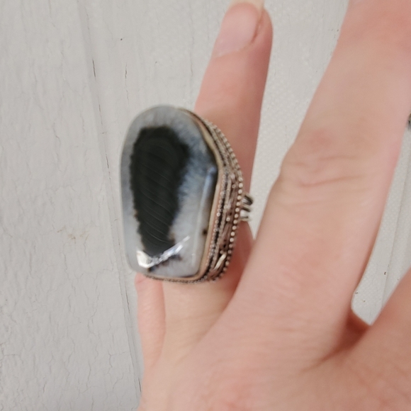 New Solar Agate 925 Silver Statement Ring. - Picture 3 of 5